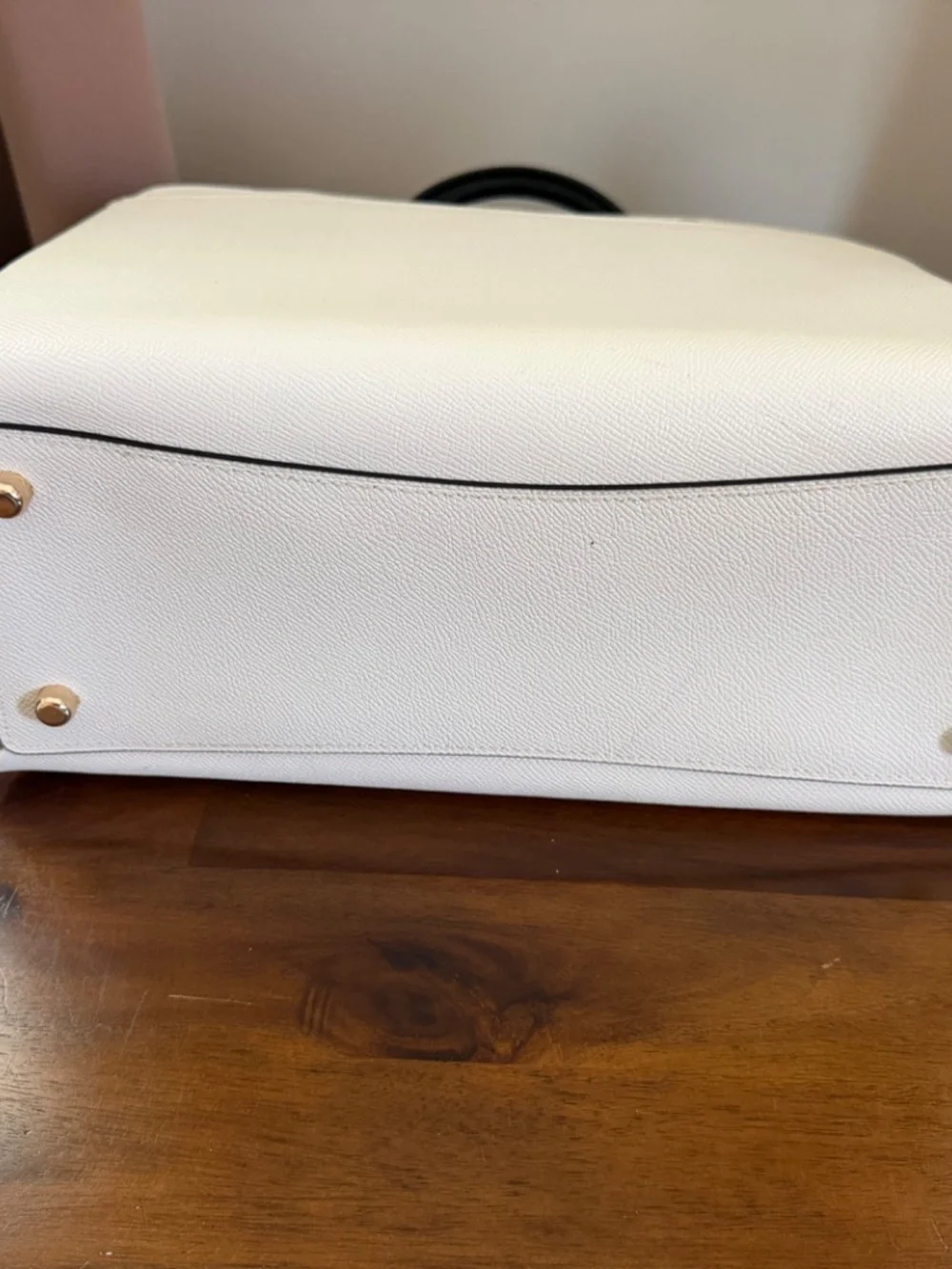 Coach Mini Bennett Satchel Crossbody Bag | White & Black Leather | Gold Hardware